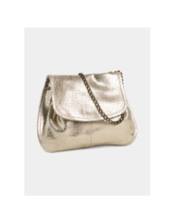 Sac bandoulière en cuir brillant pcjulia doré femme - Pieces