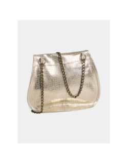 Sac bandoulière en cuir brillant pcjulia doré femme - Pieces