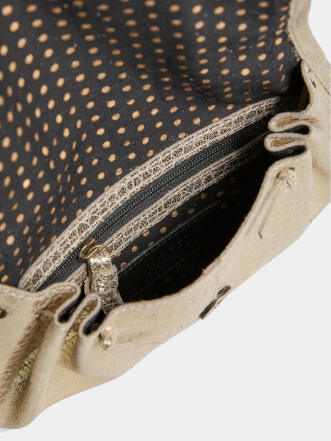 Sac bandoulière en cuir brillant pcjulia doré femme - Pieces