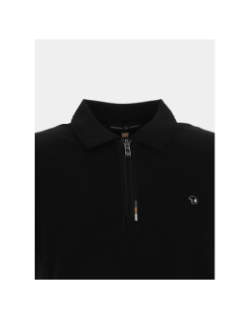 Polo à col zippé galine noir homme - Benson & Cherry