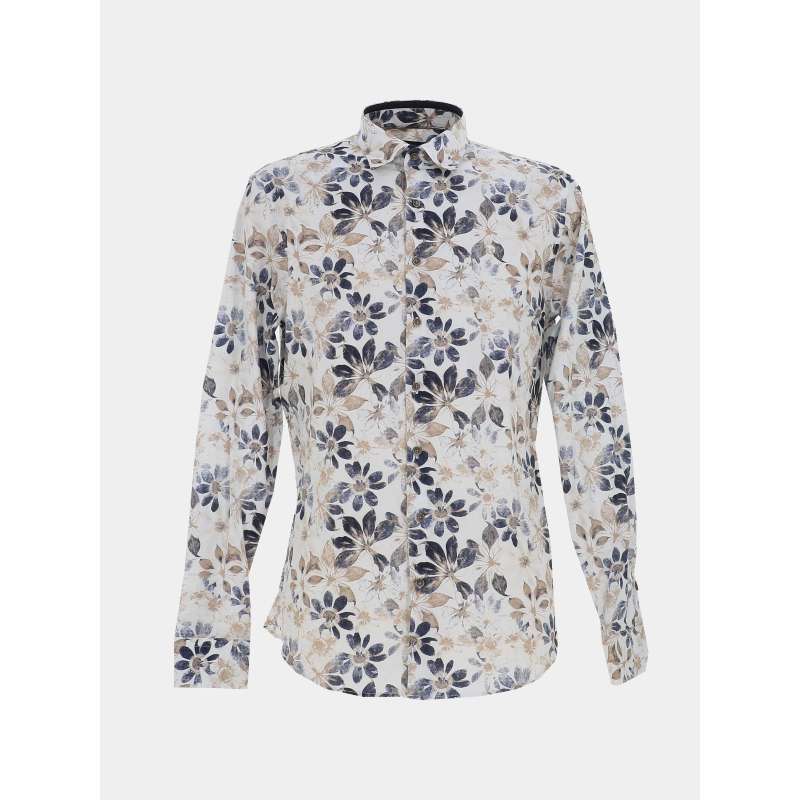 Chemise à motif floral lockness blanc homme - Benson & Cherry