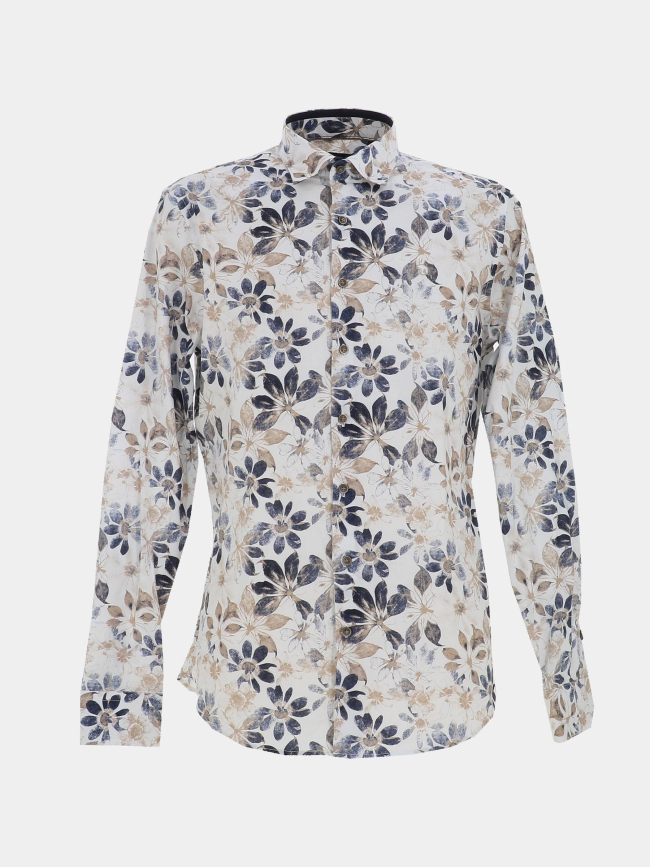 Chemise à motif floral lockness blanc homme - Benson & Cherry