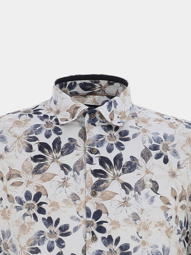 Chemise à motif floral lockness blanc homme - Benson & Cherry