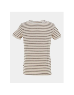 T-shirt signature rayé takara beige homme - Benson & Cherry
