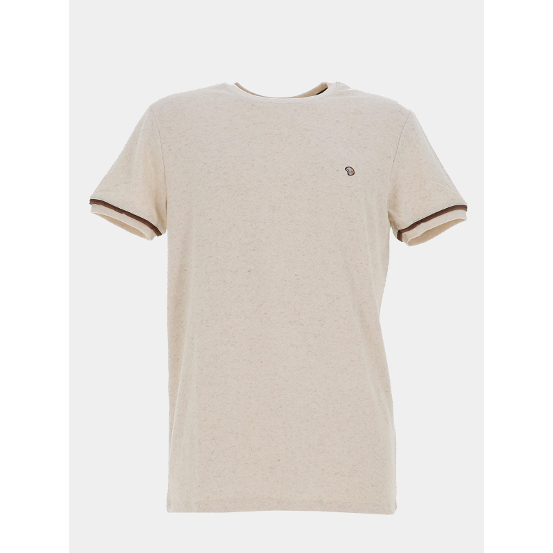 T-shirt stretch signature tasova beige homme - Benson & Cherry