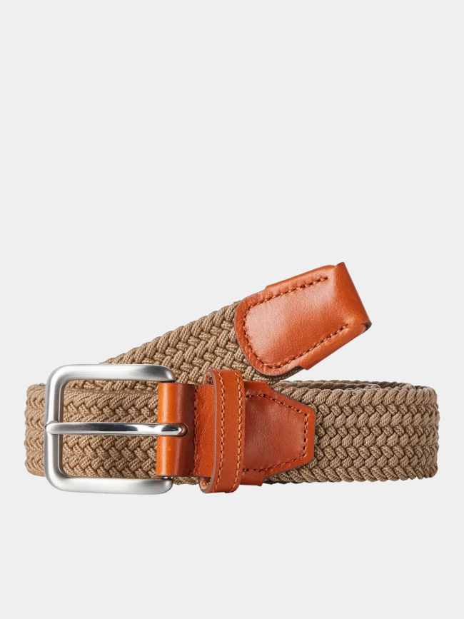 Ceinture tressée stretch spring marron homme - Jack & Jones