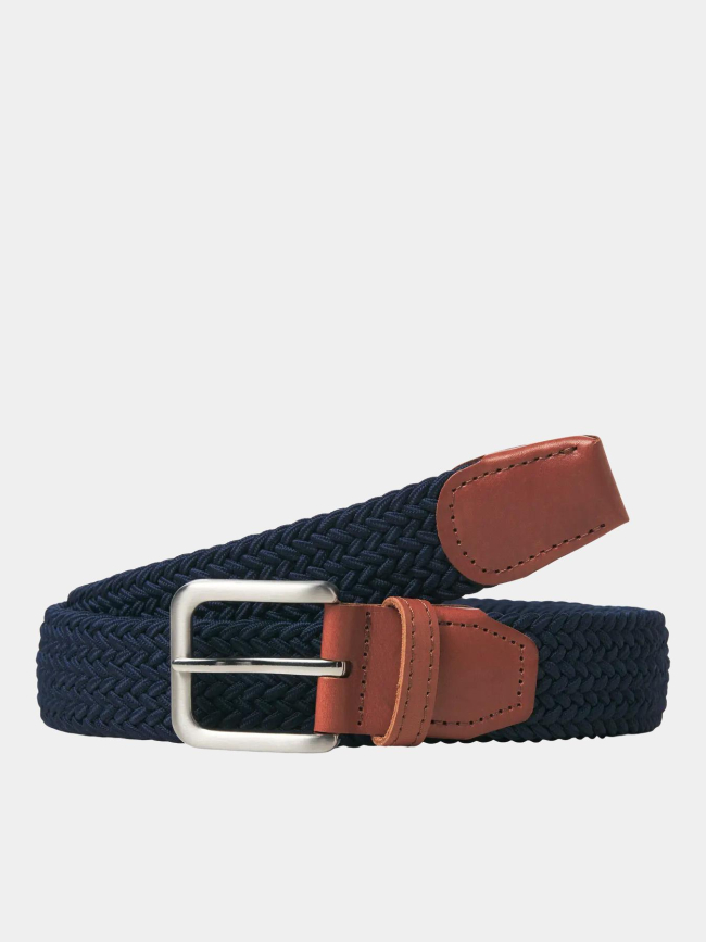 Ceinture tressée stretch spring bleu marine homme - Jack & Jones