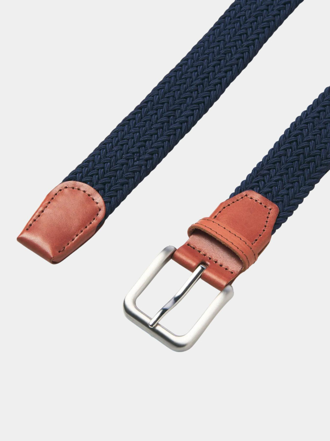 Ceinture tressée stretch spring bleu marine homme - Jack & Jones