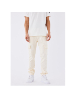 Pantalon cargo à taille élastique écru homme - Project X Paris