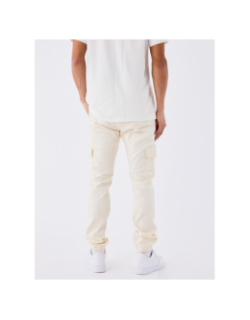 Pantalon cargo à taille élastique écru homme - Project X Paris