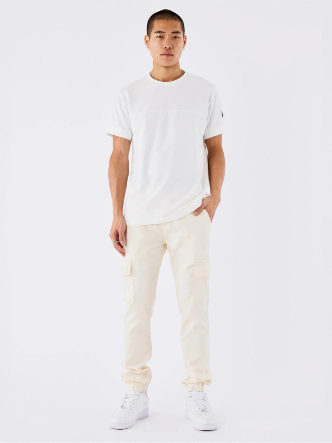 Pantalon cargo à taille élastique écru homme - Project X Paris