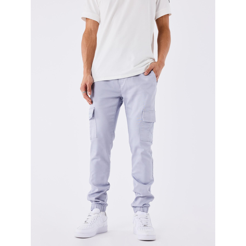 Pantalon cargo à taille élastique gris clair - Project X Paris