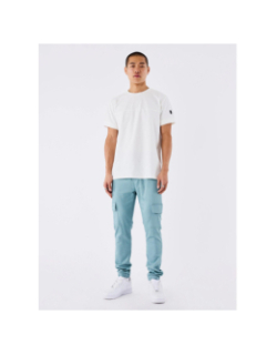 Pantalon cargo à taille élastique bleu vert homme - Project X Paris