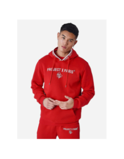 Sweat à capuche logoté rouge homme - Project X Paris