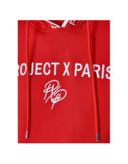 Sweat à capuche logoté rouge homme - Project X Paris