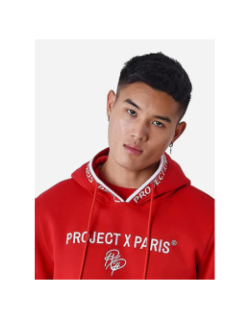 Sweat à capuche logoté rouge homme - Project X Paris