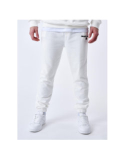 Pantalon jogging à élastique logoté blanc homme - Project X Paris