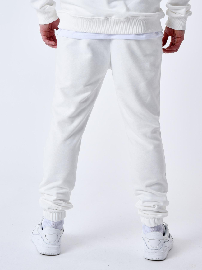 Pantalon jogging à élastique logoté blanc homme - Project X Paris
