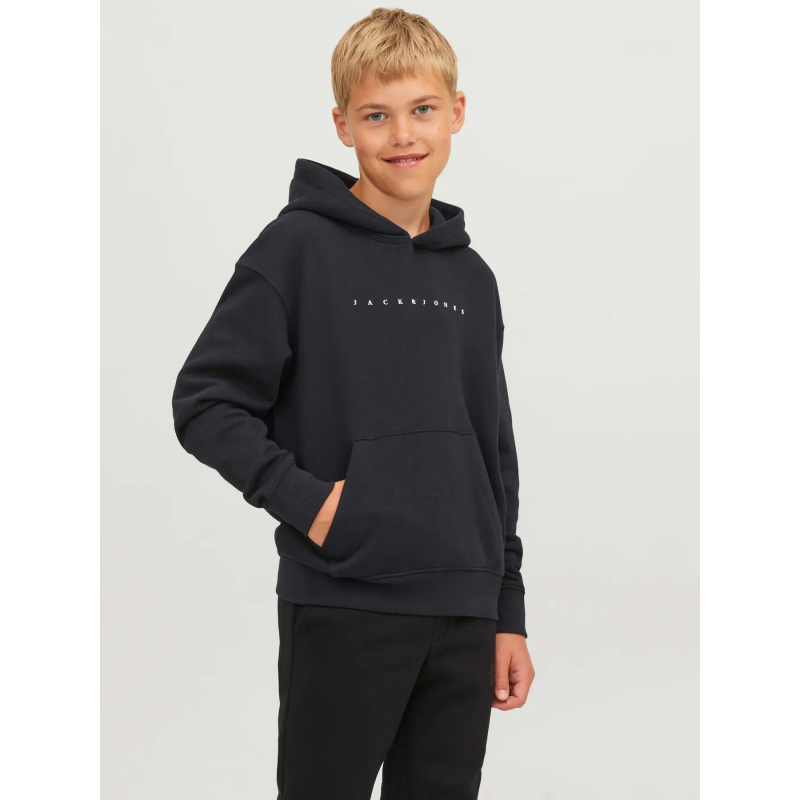 Sweat à capuche jjestar noir garçon - Jack & Jones