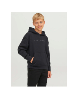 Sweat à capuche jjestar noir garçon - Jack & Jones