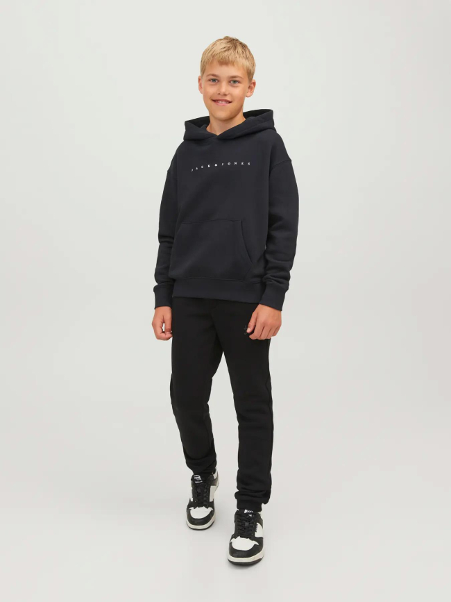 Sweat à capuche jjestar noir garçon - Jack & Jones