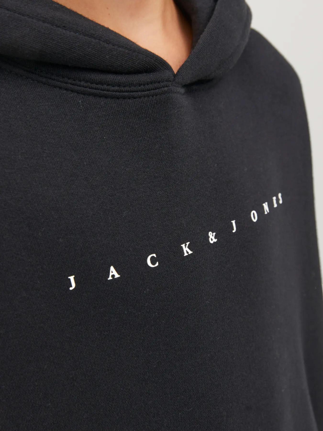 Sweat à capuche jjestar noir garçon - Jack & Jones