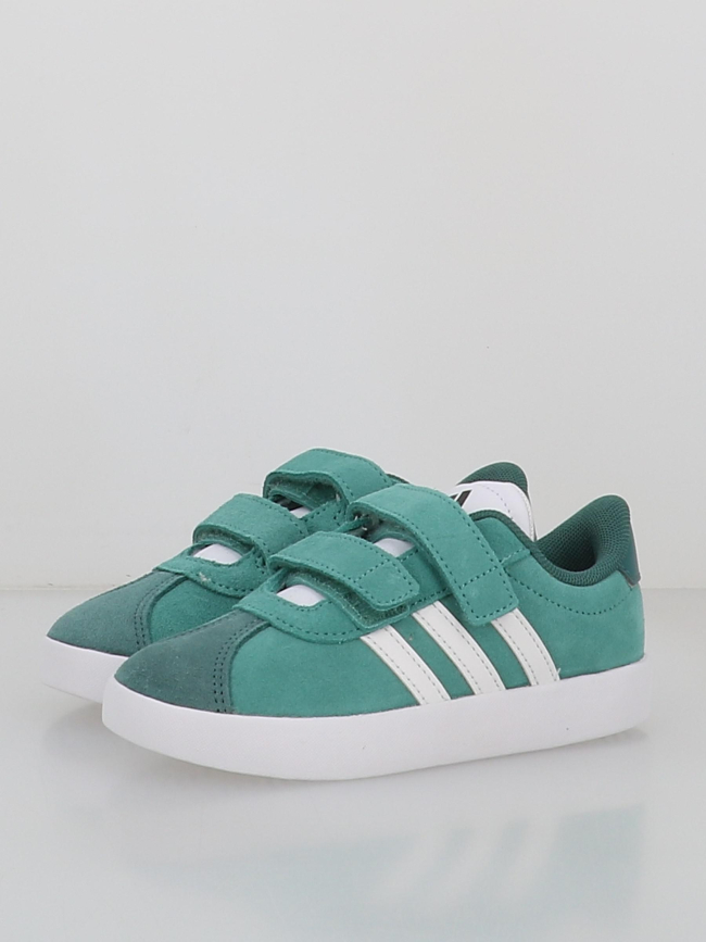 Baskets à scratch vl court 3.0 cf vert enfant - Adidas