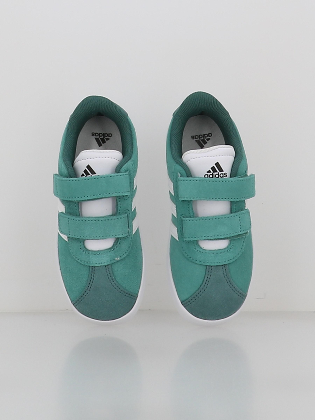 Baskets à scratch vl court 3.0 cf vert enfant - Adidas