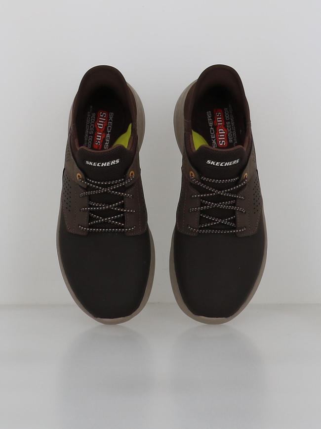 Baskets slip-in slade-macklin marron homme - Skechers