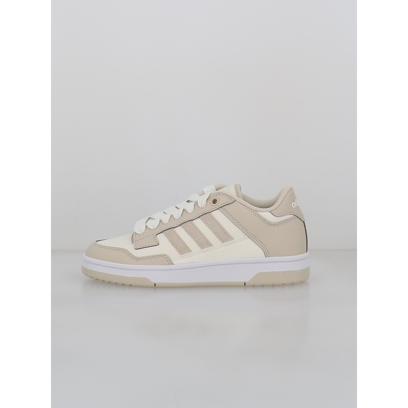 Baskets rapid court low blanc et beige femme - Adidas