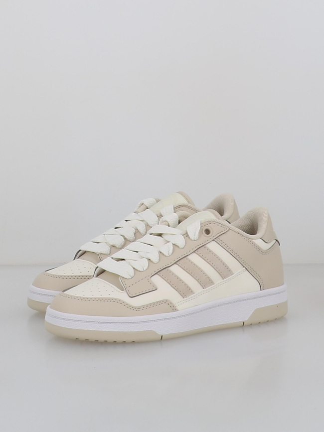 Baskets rapid court low blanc et beige femme - Adidas