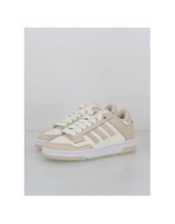 Baskets rapid court low blanc et beige femme - Adidas