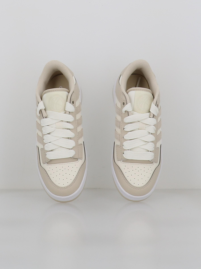 Baskets rapid court low blanc et beige femme - Adidas