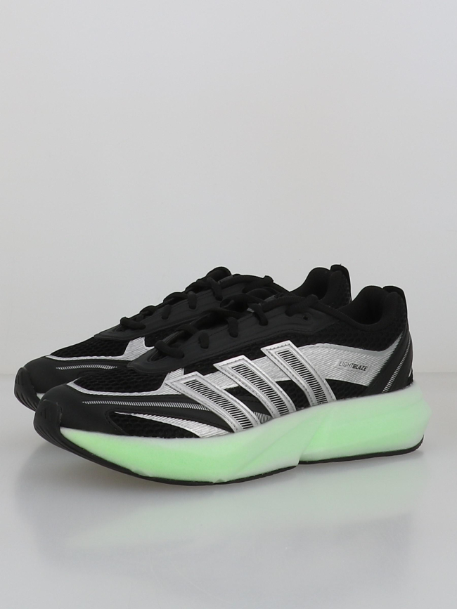 Baskets lightblaze glow noir gris et vert homme - Adidas