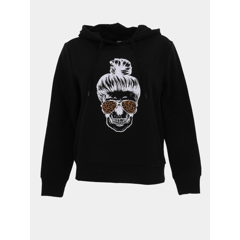 Sweat à capuche onlhella noir femme - Only