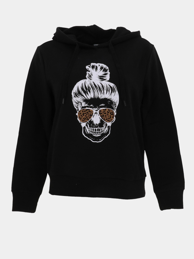 Sweat à capuche onlhella noir femme - Only