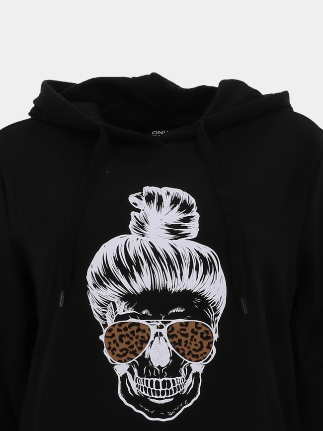 Sweat à capuche onlhella noir femme - Only