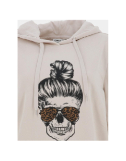 Sweat à capuche onlhella beige femme - Only