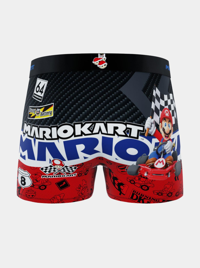 Boxer en microfibre mario kart rouge garçon - Freegun