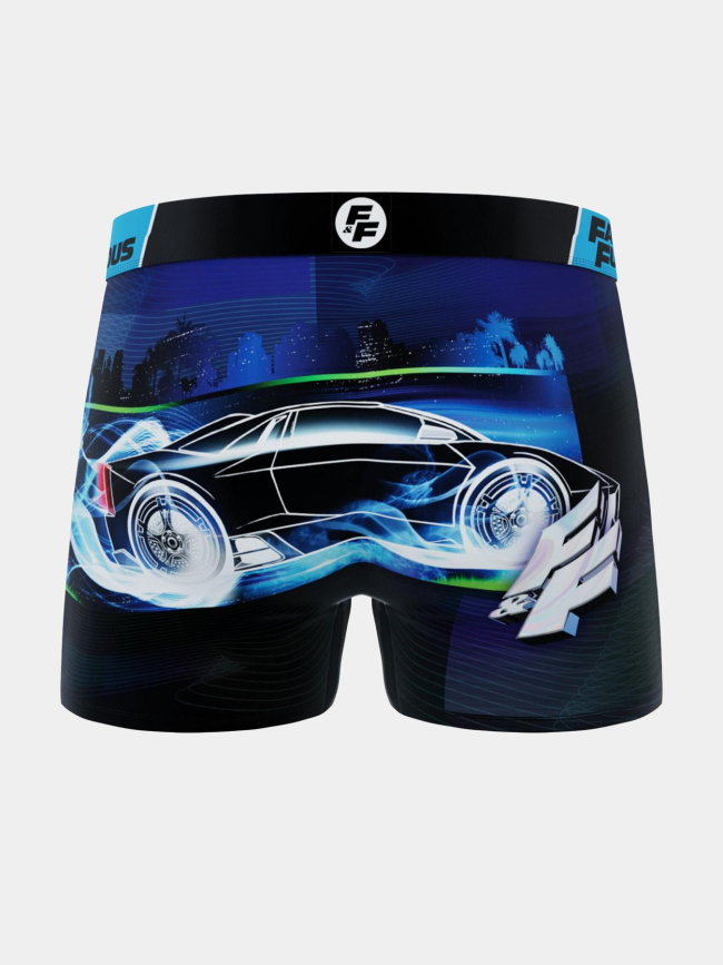 Boxer en microfibre fast and furious bleu homme - Freegun