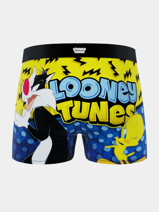 Boxer en microfibre looney tunes jaune homme - Freegun