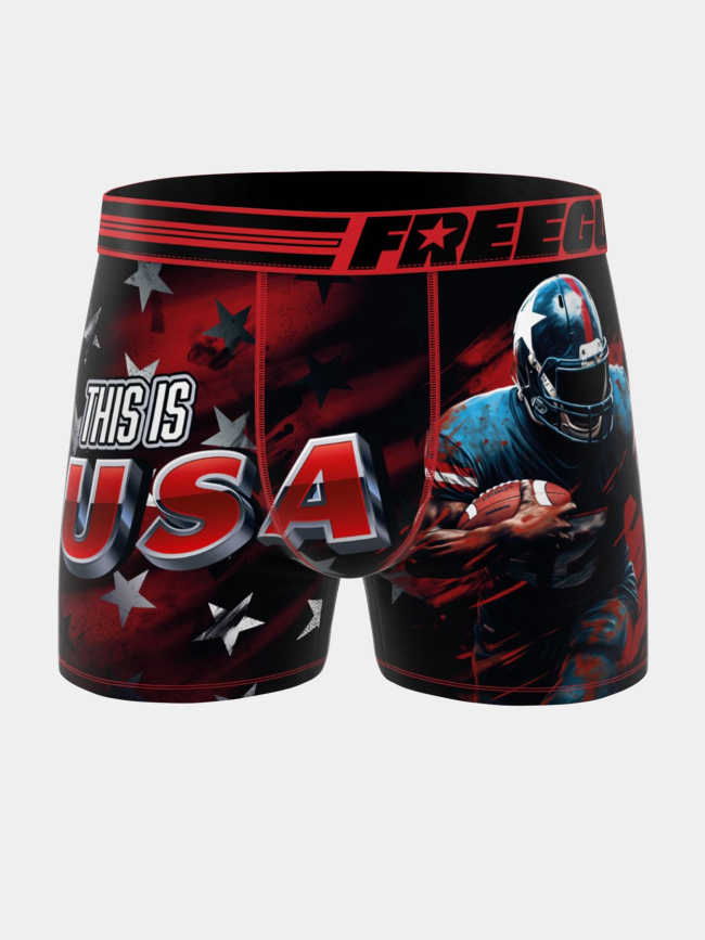 Boxer en microfibre usa rouge homme - Freegun