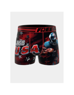 Boxer en microfibre usa rouge homme - Freegun