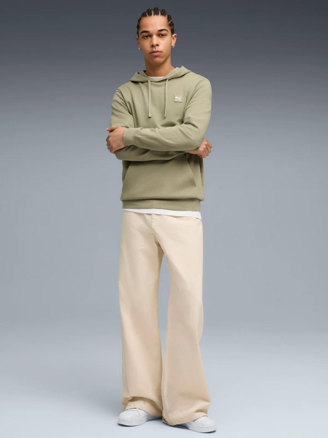 Sweat à capuche ess elevated kaki homme - Puma