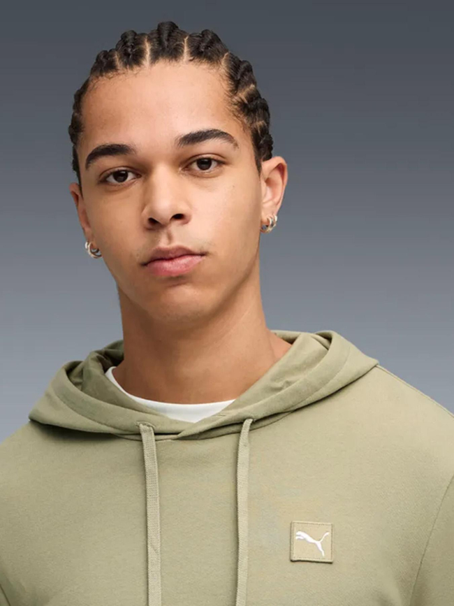 Sweat à capuche ess elevated kaki homme - Puma