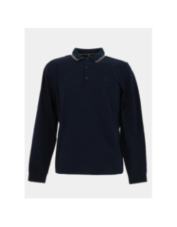 Polo à manches longues basick bleu marine homme - Sun Valley