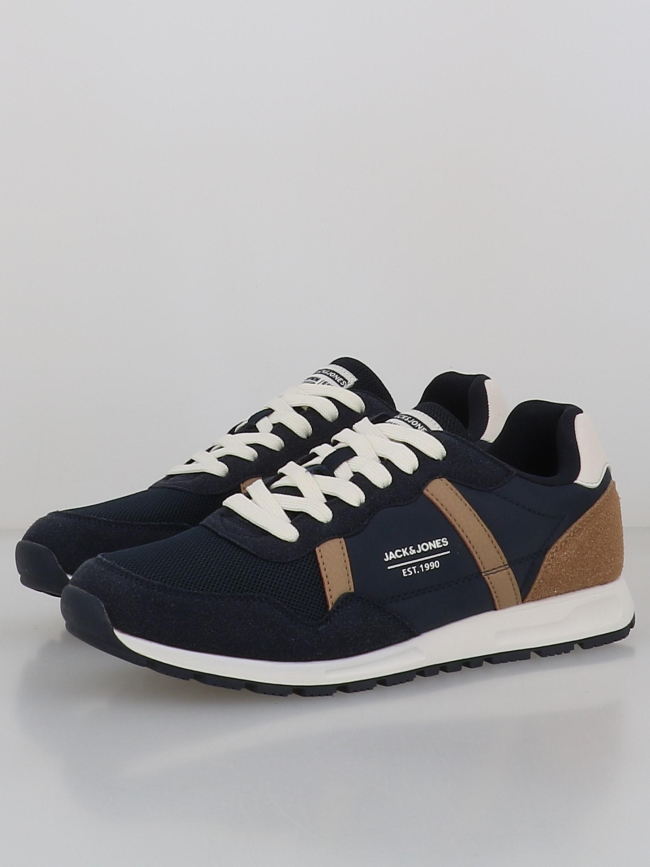 Baskets harrow mesh bleu marine marron homme - Jack & Jones