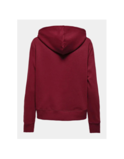 Sweat à capuche onllyna bordeaux femme - Only