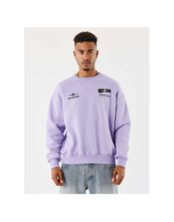 Sweat à col rond life is a game violet homme - Project X Paris