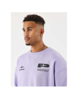 Sweat à col rond life is a game violet homme - Project X Paris